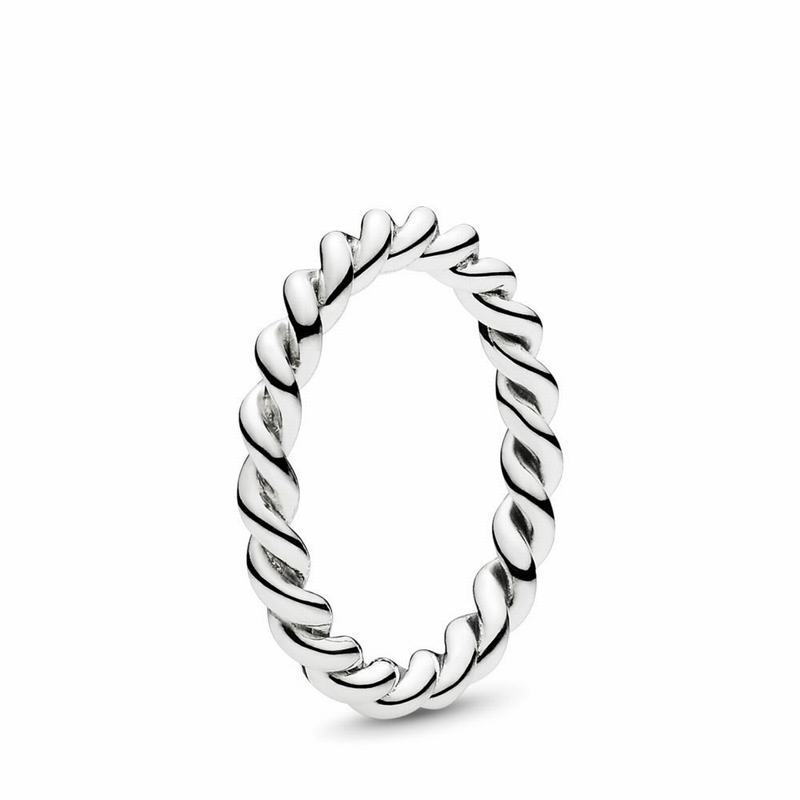 Pandora Intertwined Twist Stackable Ring - Sterling Silver - Canada | GM4473UN